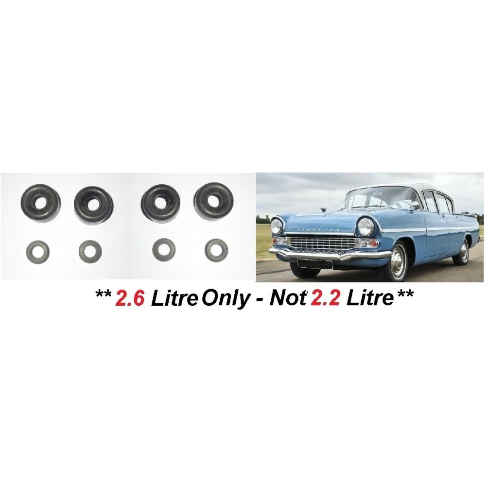 FRONT BRAKE WHEEL CYLINDER REPAIR SEALS KITS x4 (Vauxhall Cresta PA) (**2.6 Litre Only**) (**From 1960- 62**)